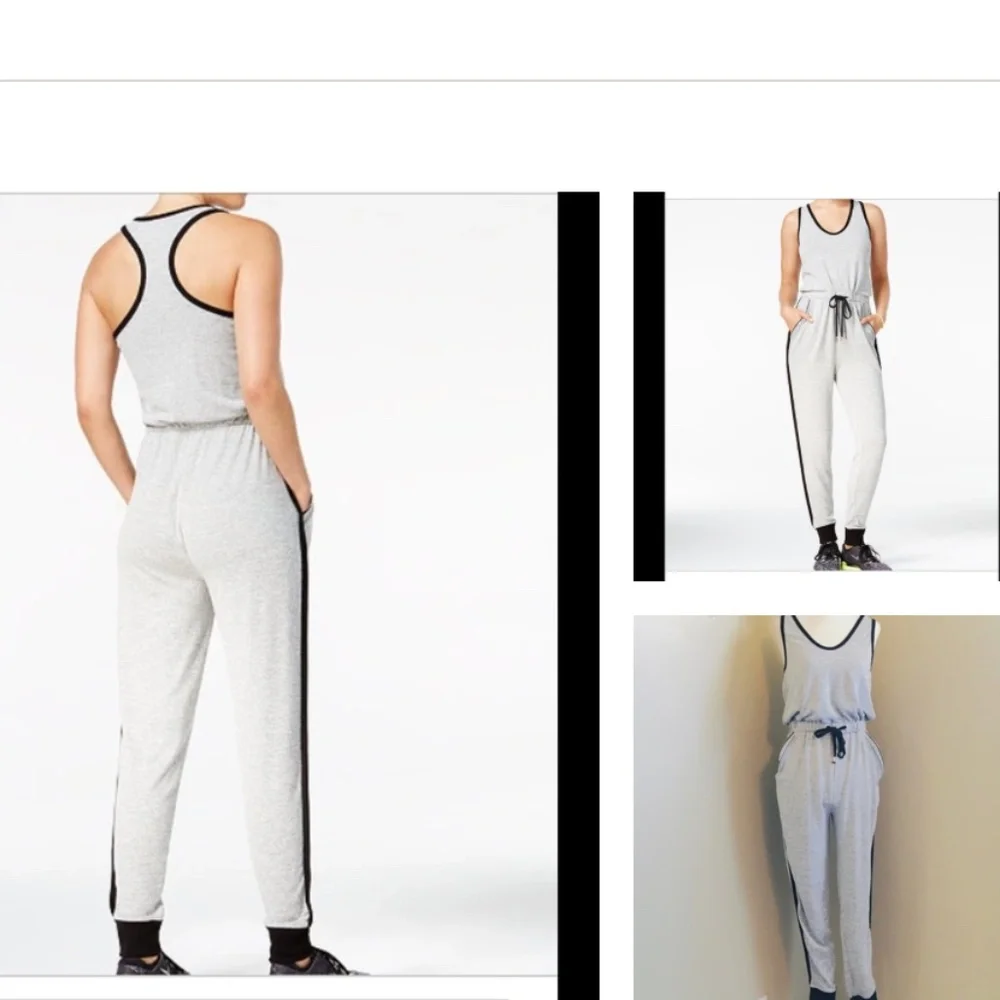 Material girl stretchy gray racerback Sweats loungewear Jumper  jumpsuit XL